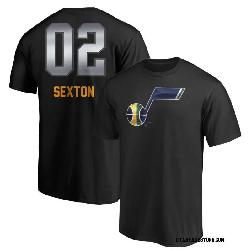 Black Youth Collin Sexton Utah Jazz Midnight Mascot T-Shirt