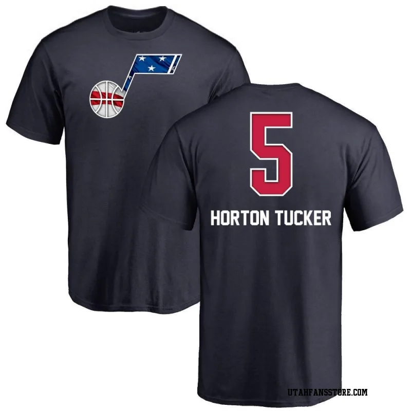 Navy Men's Talen Horton-Tucker Utah Jazz Name and Number Banner Wave T-Shirt