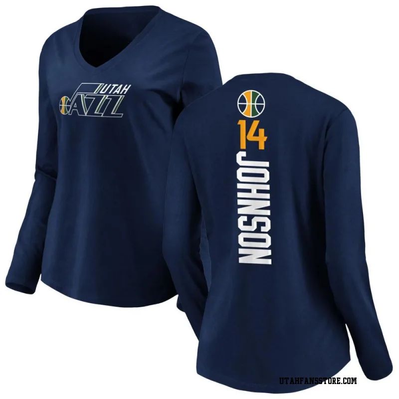 Navy Women's Stanley Johnson Utah Jazz Backer Long Sleeve T-Shirt