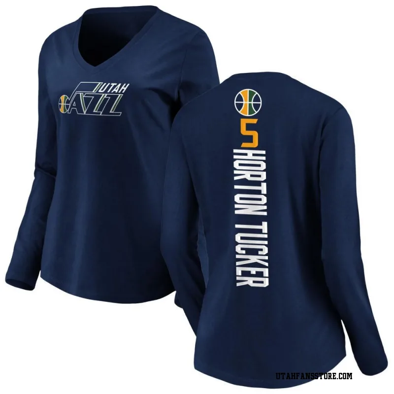 Navy Women's Talen Horton-Tucker Utah Jazz Backer Long Sleeve T-Shirt