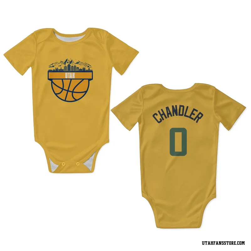 Gold Utah Jazz  Kennedy Chandler  Newborn & Infant Bodysuit