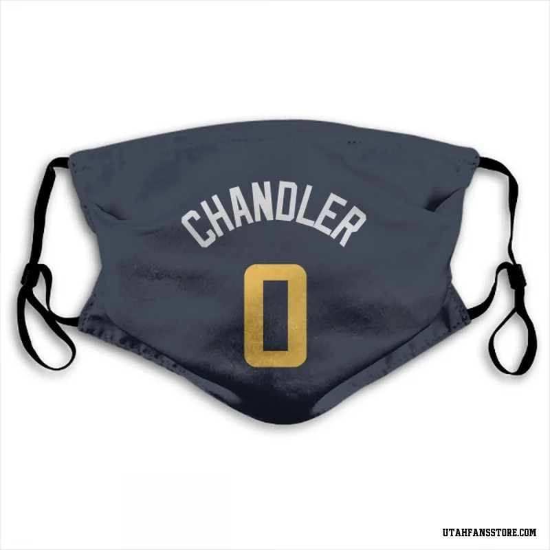 Navy Utah Jazz  Kennedy Chandler  Face Mask (With 2 Free PM2.5 Filters)