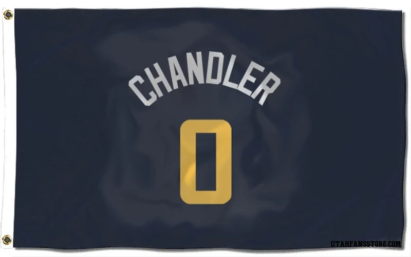 Navy Utah Jazz  Kennedy Chandler  Flag (3 X 5)