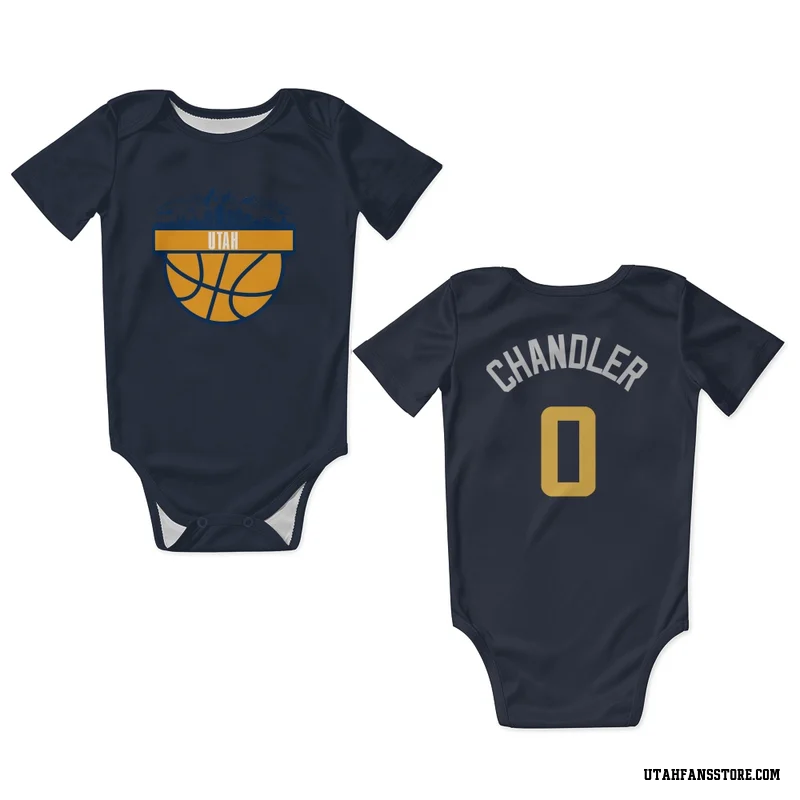 Navy Utah Jazz  Kennedy Chandler  Newborn & Infant Bodysuit