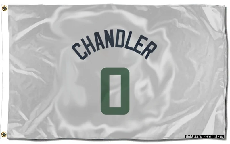 White Utah Jazz  Kennedy Chandler  Flag (3 X 5)