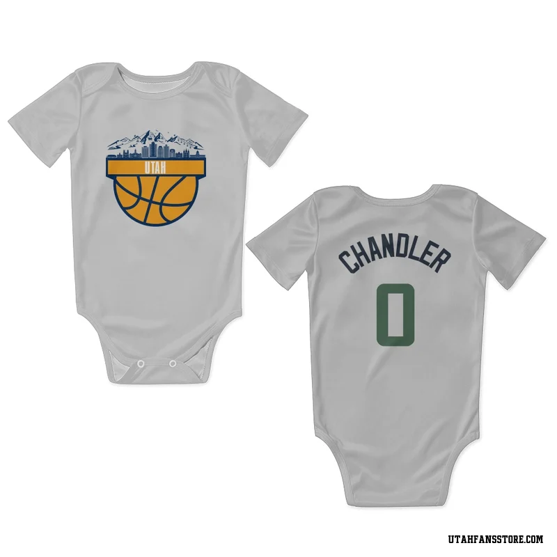 White Utah Jazz  Kennedy Chandler  Newborn & Infant Bodysuit